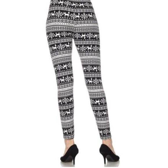 NWT 2 FOR $30! Reindeer Snowflake Legging - Picture 5 of 6